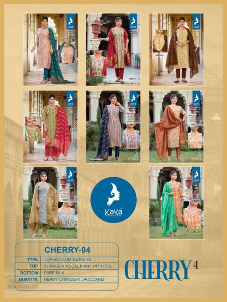 Kaya Cherry Vol 4 Model Print Readymade Suits Catalog
